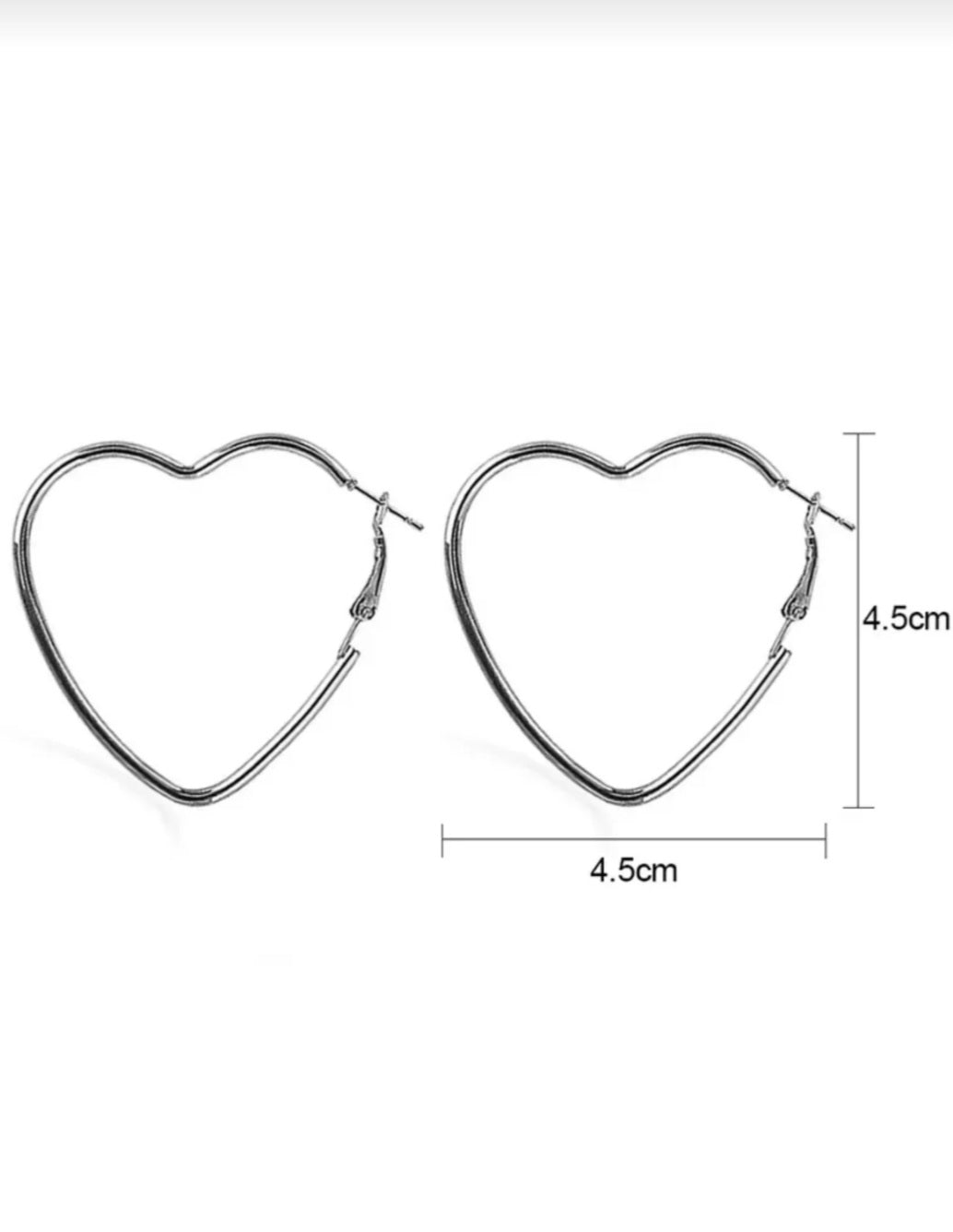 Hoop Oversized Heart Earrings