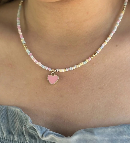 Pink Pendant Necklace