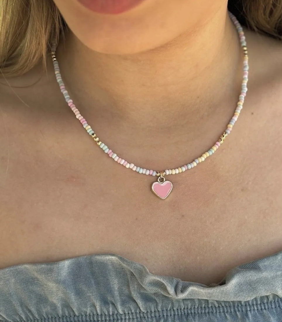 Pink Pendant Necklace