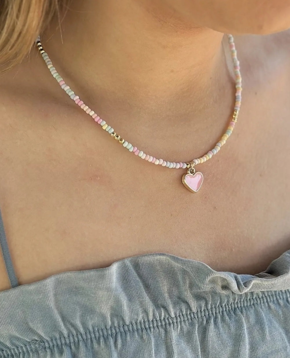 Pink Pendant Necklace